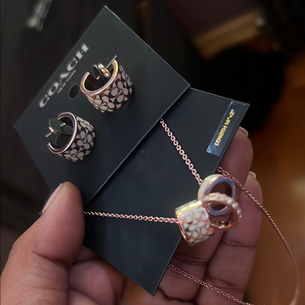 Coach rose Gold  Jewelry Set